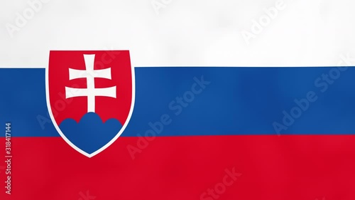 Slovak Flag of Slovakia isolated alpha channel and luma matte