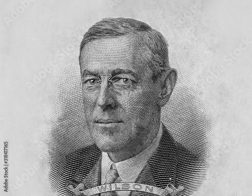 Woodrow Wilson President Portrait photo