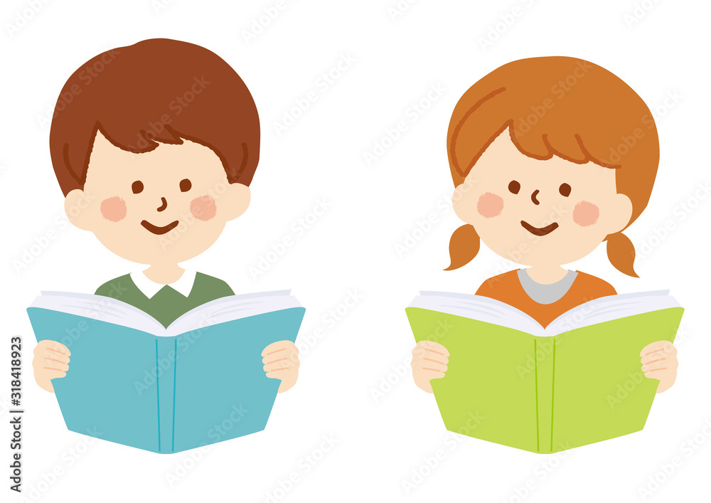 本を読む子供 本を読む子供