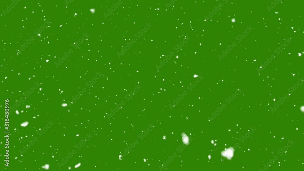 Nature snowfalling on green screen background Nature snowfalling on green screen background