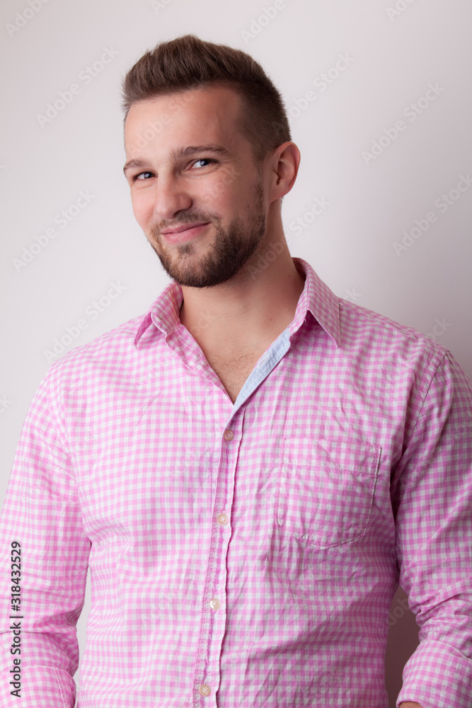 Handsome young elegant man studio portrait. Handsome young elegant man studio portrait.