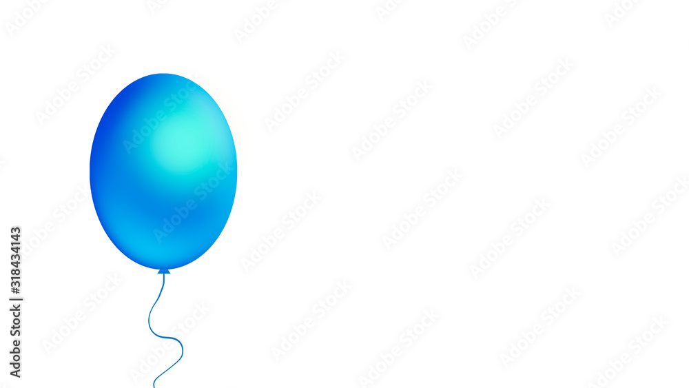 Blue birthday balloons. Baloon flying for party and celebrations. Isolated on white background for copyspace or text. Blue birthday balloons. Baloon flying for party and celebrations. Isolated on white background for copyspace or text.