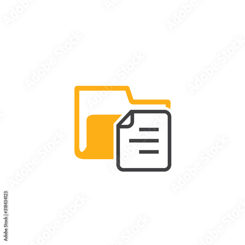 folder paper icon, text document icon