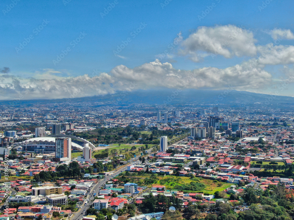 Aerial View of San Jose, La Sabana, Costa Ricaa
