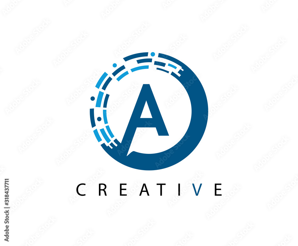 Circle A Letter Digital Network , Technology and digital abstract line A network circuit vector logo. Circle A Letter Digital Network , Technology and digital abstract line A network circuit vector logo.