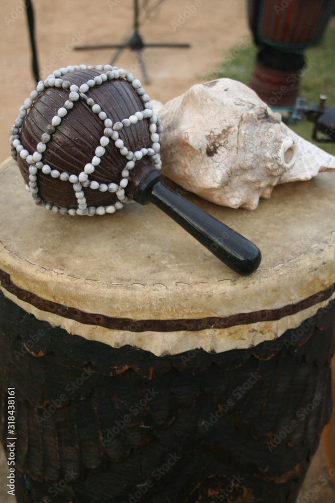 music instrument snail maraca drum prehispanic sound