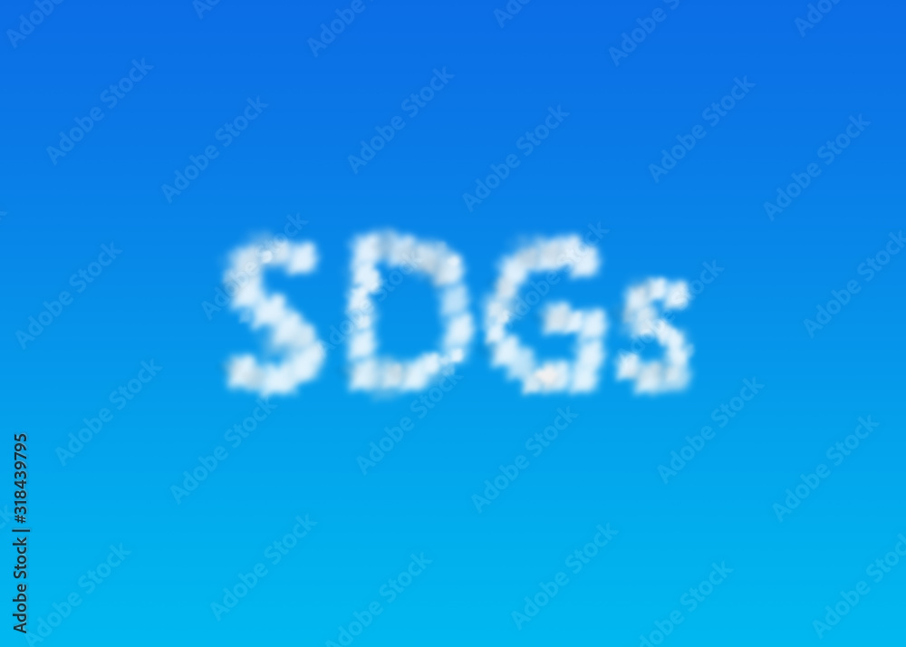 SDGs design element cloud 1 - obrazy, fototapety, plakaty 