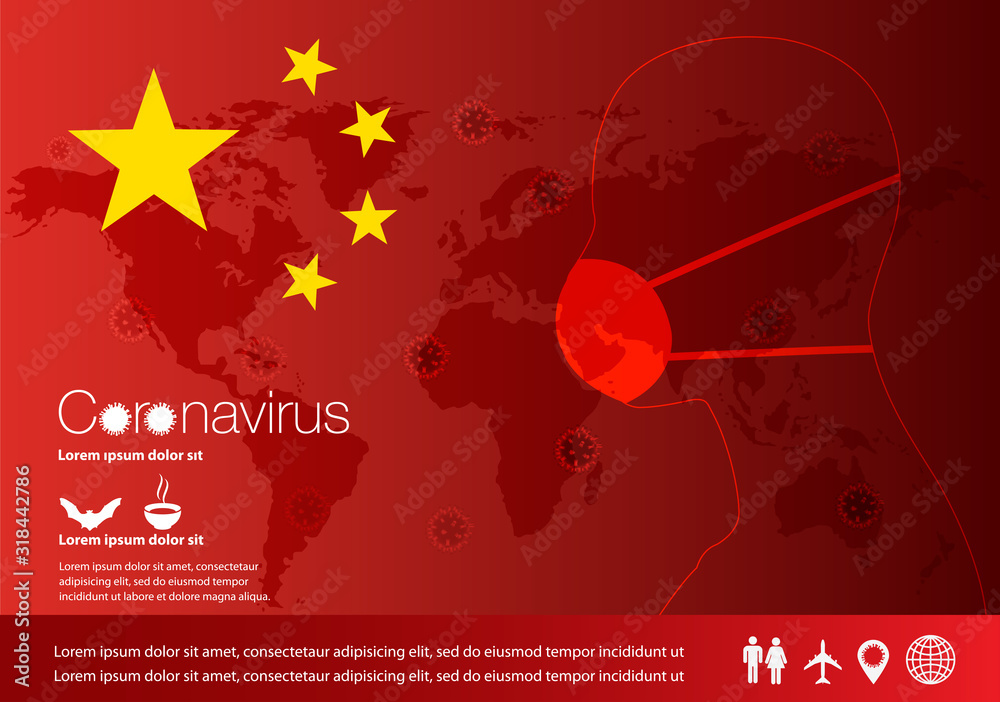 Vector Illustration of Coronavirus disease background as dangerous ...