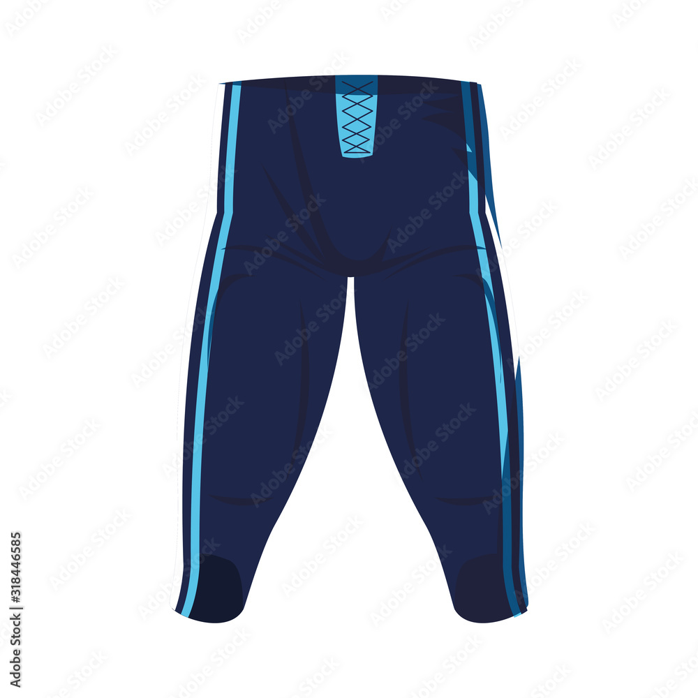 american football , player pants on white background american football , player pants on white background