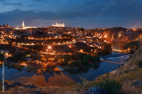 Toledo skyline at night