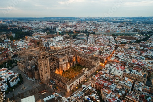 Seville Cathedral aerial view