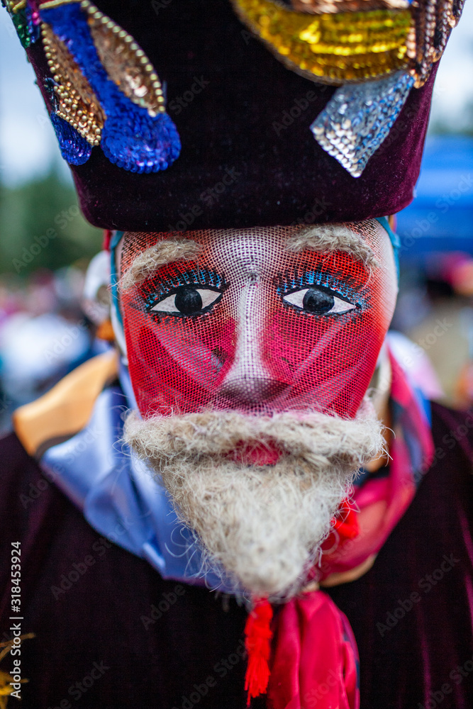 Máscara de Chinelo en Xochimilco, fiesta del Niñopa Stock Photo | Adobe  Stock