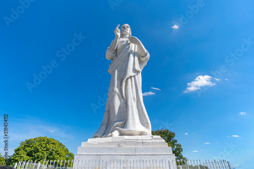 Photography Christ of Havana, a large sculpture representing Jesus of Nazareth on a hilltop overlooking the in Havana, Cuba