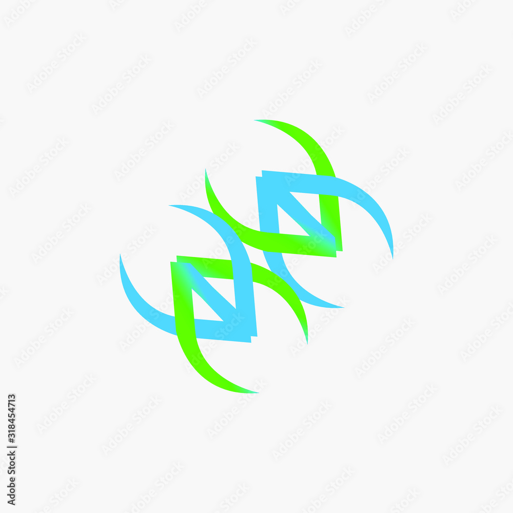 vector design illustration - double letter logo x