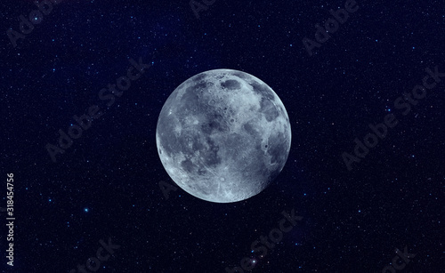 Full Blue Moon "Elements of this image furnished by NASA "