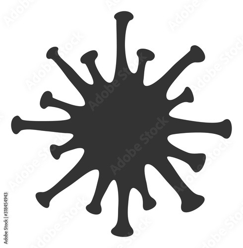 Coronavirus vector icon. Flat Coronavirus pictogram is isolated on a white background.