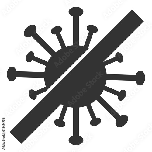Disinfect coronavirus vector icon. Flat Disinfect coronavirus pictogram is isolated on a white background.