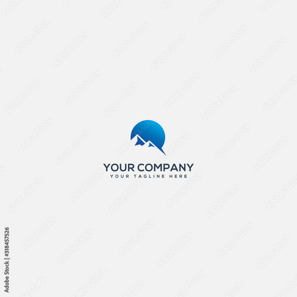 simple R mountain letter logo, modern R mount logo simple R mountain letter logo, modern R mount logo