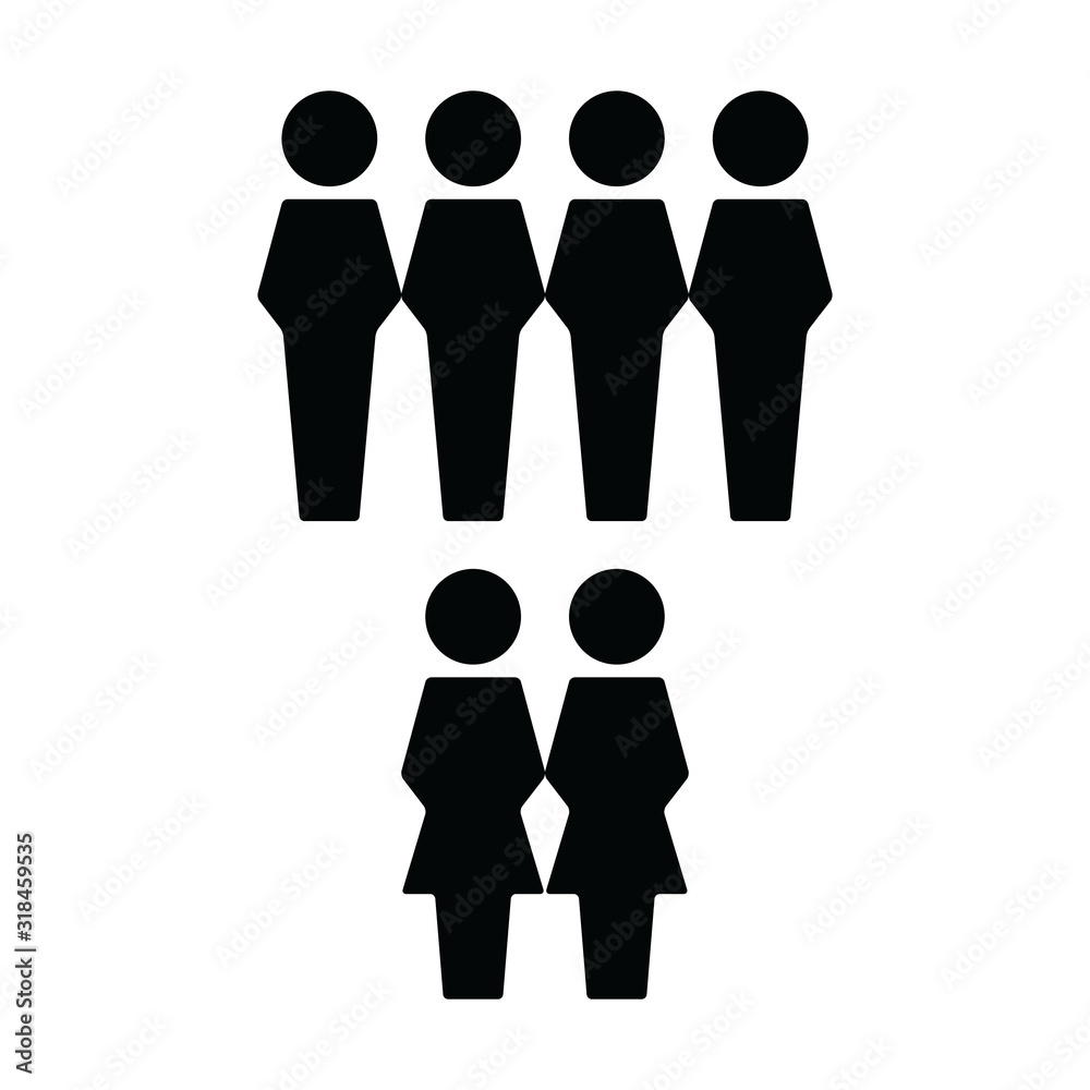 Client icon vector male and female group of people symbol avatar for business in flat color glyph pictogram illustration Client icon vector male and female group of people symbol avatar for business in flat color glyph pictogram illustration