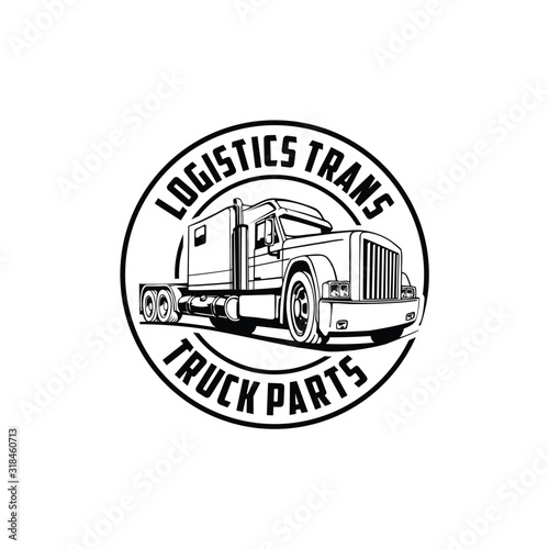 Logistics trans truck parts logo vector