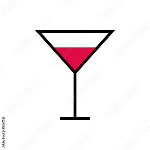 tropical cocktail cup isolated icon