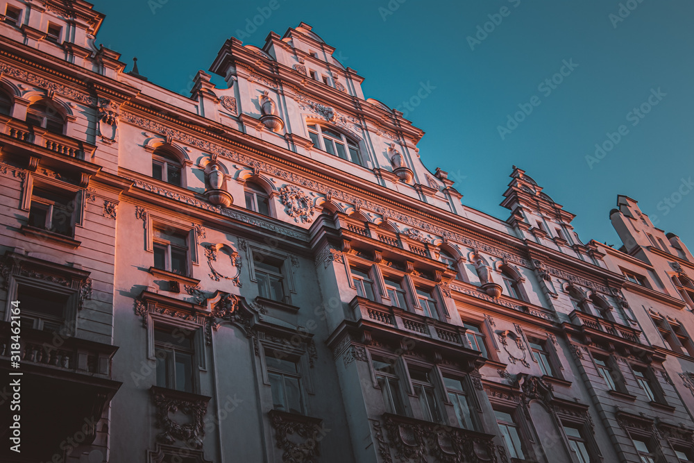 Sunlite buildings in Prague city
