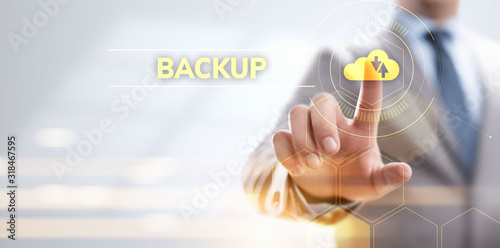 Backup Software Application Database internet technology concept.