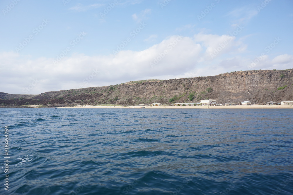 Sea cliffs over Gulf of Tadjourah, Djibouti