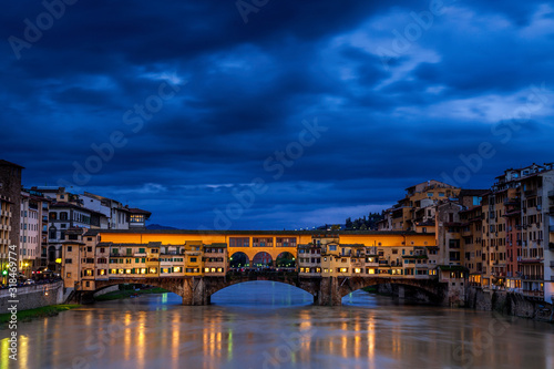 The Ponte Vecchio in Florence Italy at Twilight © Andrew S.
