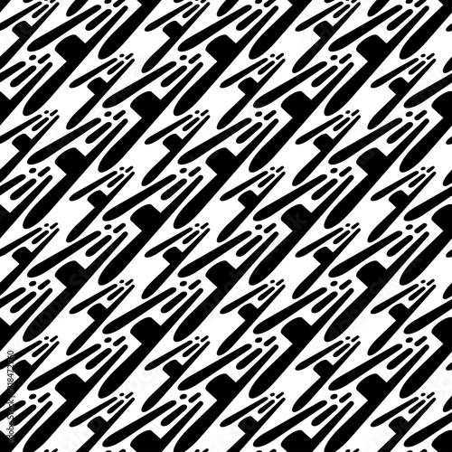 Geometric pattern - black and white.  Modern Seamless pattern for your design. Vector graphic