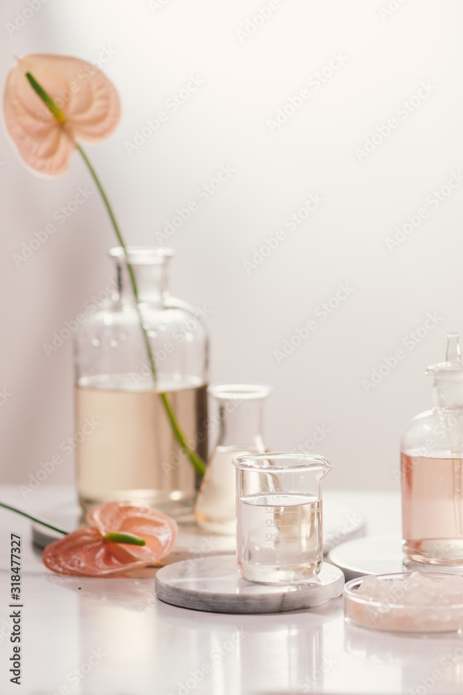 Bottles with different perfume oils on table Bottles with different perfume oils on table