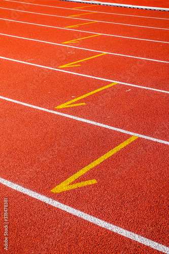 Sport running track for running and jogging for excercise and competition.