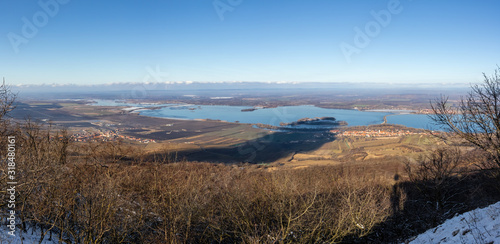 Panoramic view of Nove Mlyny dam, Czech Republic