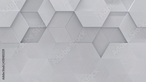 High Tech Metal Background With Copy Space (3D Illustration)