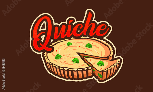 Quiche design isolated on dark background