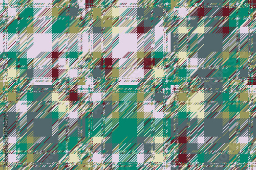 Modern glitch background. Color geometric abstract pattern vector.