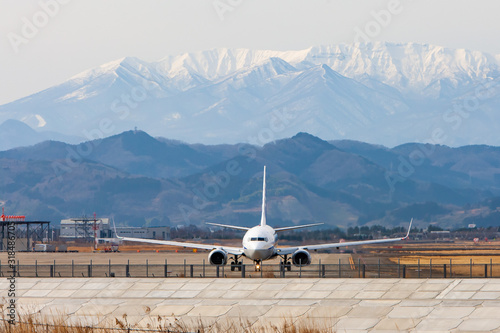 蔵王山と飛行機