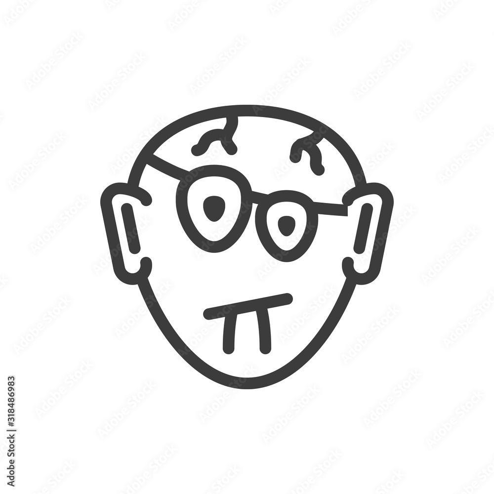 silhouette of head of zombie in white background silhouette of head of zombie in white background