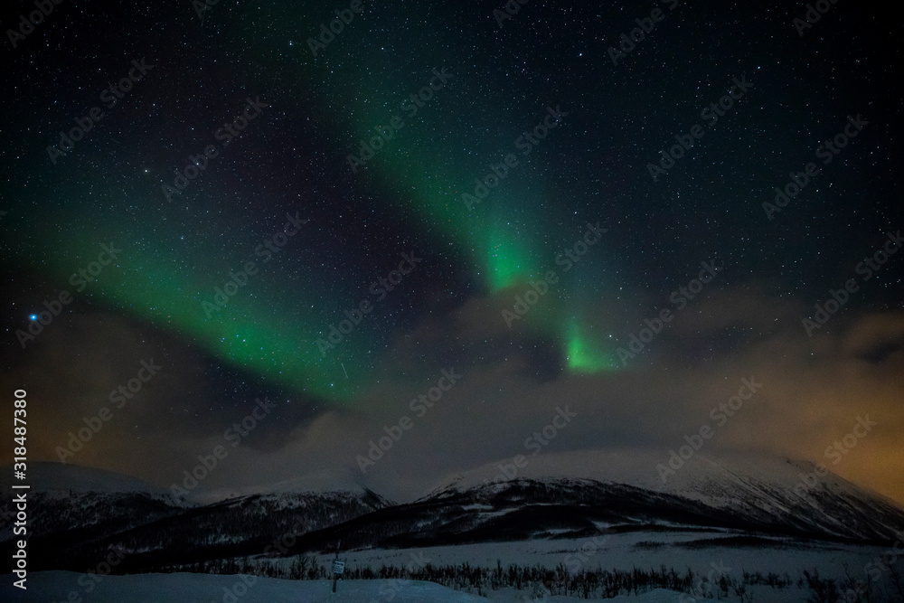 Auora borealis über Norwegen