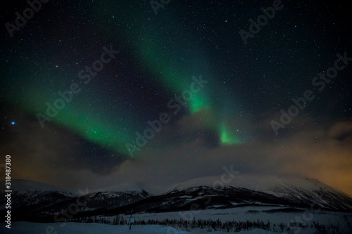 Auora borealis über Norwegen