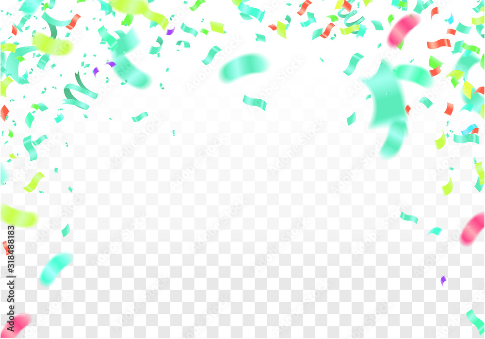 Green balloons with gold flags and confetti, party invitation. Green balloons with gold flags and confetti, party invitation.