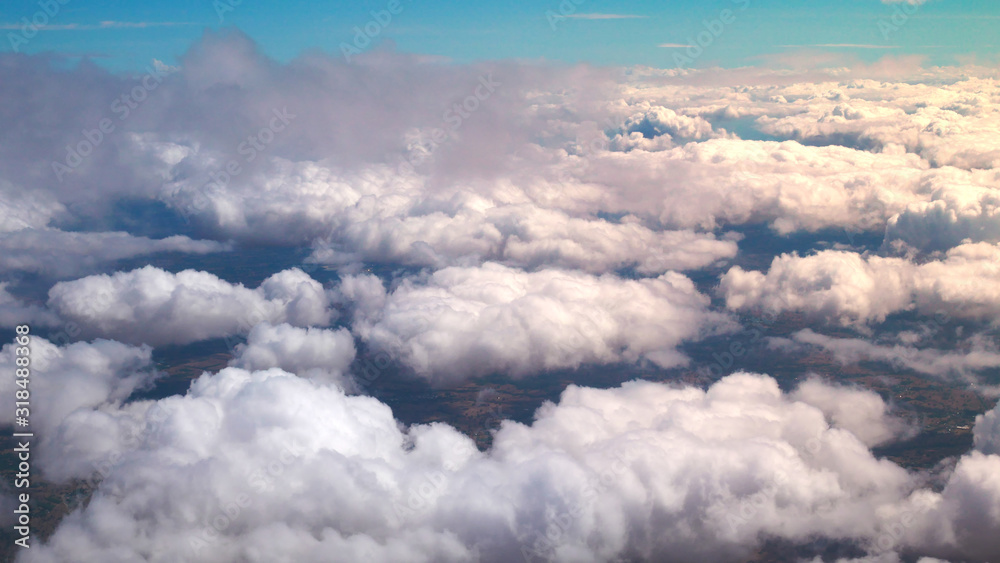 Blue sky over tiny clouds. Sea clouds. Blue sky over tiny clouds. Sea clouds.