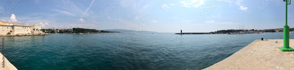 Beautfiul panoramic view in Krk, Croatia