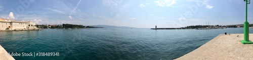 Beautfiul panoramic view in Krk, Croatia