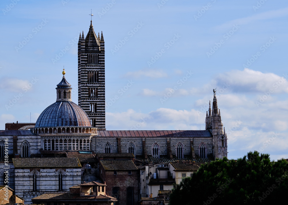 Foto del Duomo di Siena visto dalla Fortezza Medicea.