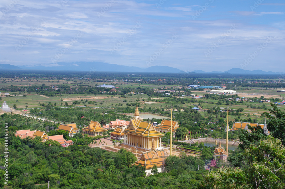Panoramic view of buddist temple