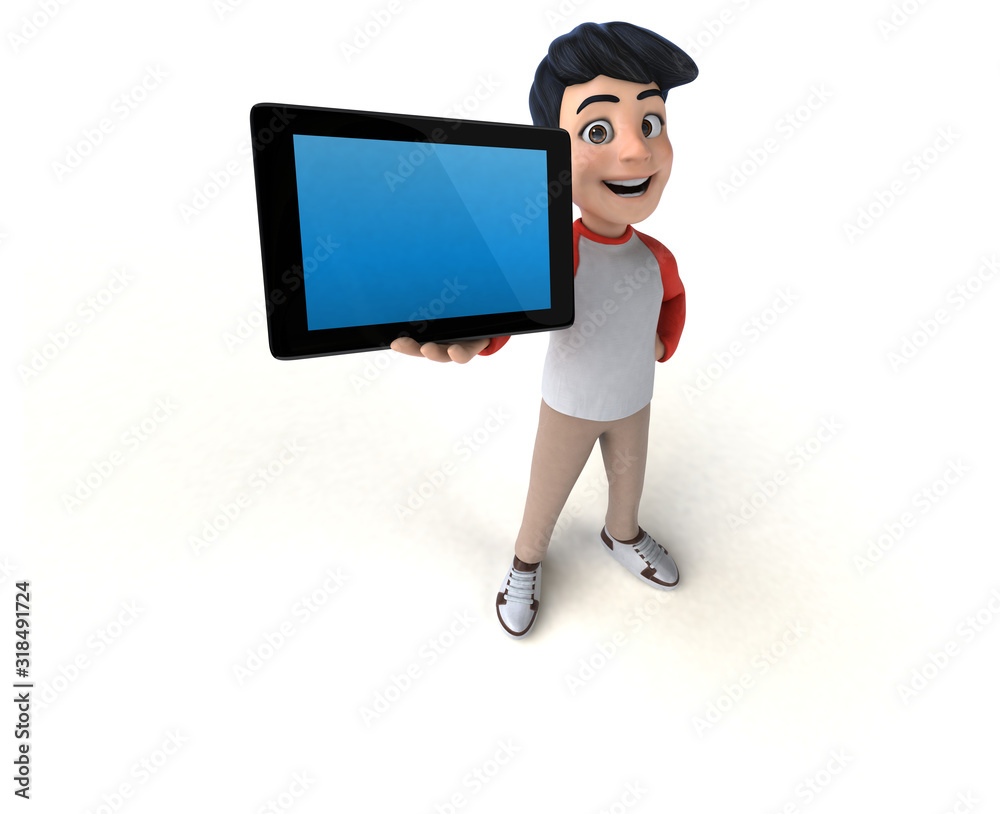 Fun 3D Asian teenager with a manga style Fun 3D Asian teenager with a manga style