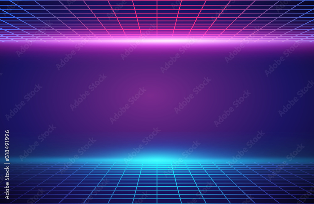 80s Retro Sci-Fi Background 80s Retro Sci-Fi Background