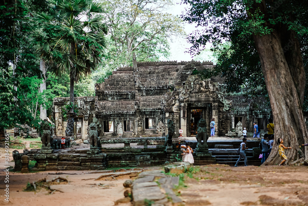 Obraz premium Prasat Banteay Kdei, The Citadel of Chambers is a Buddhist temple in Angkor, Siemreap Cambodia.