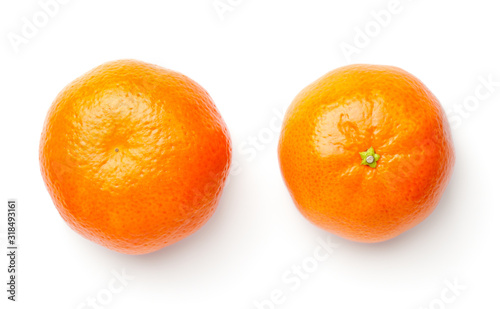 Mandarines Isolated On White Background